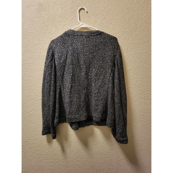 Talbots Black And White Bouncle Long Sleeve Jacket Size 12 - Picture 6 of 6